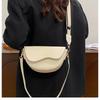 Retro Minimalist Saddle Bag for Women 2026 New Fashion Wide Strap Shoulder Crossbody Purse CLE