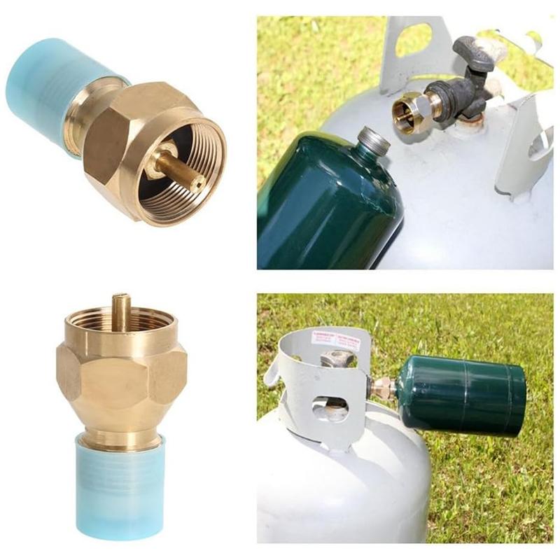 Propane Tank Refill Adapter Gas Cylinder Canister Filler Coupler Brass Accessories For 1Lb Small Cylinders