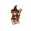 Halloween Witch Cow Resin Figurine with and Pumpkin, Cute Home Decor Ornament for Party