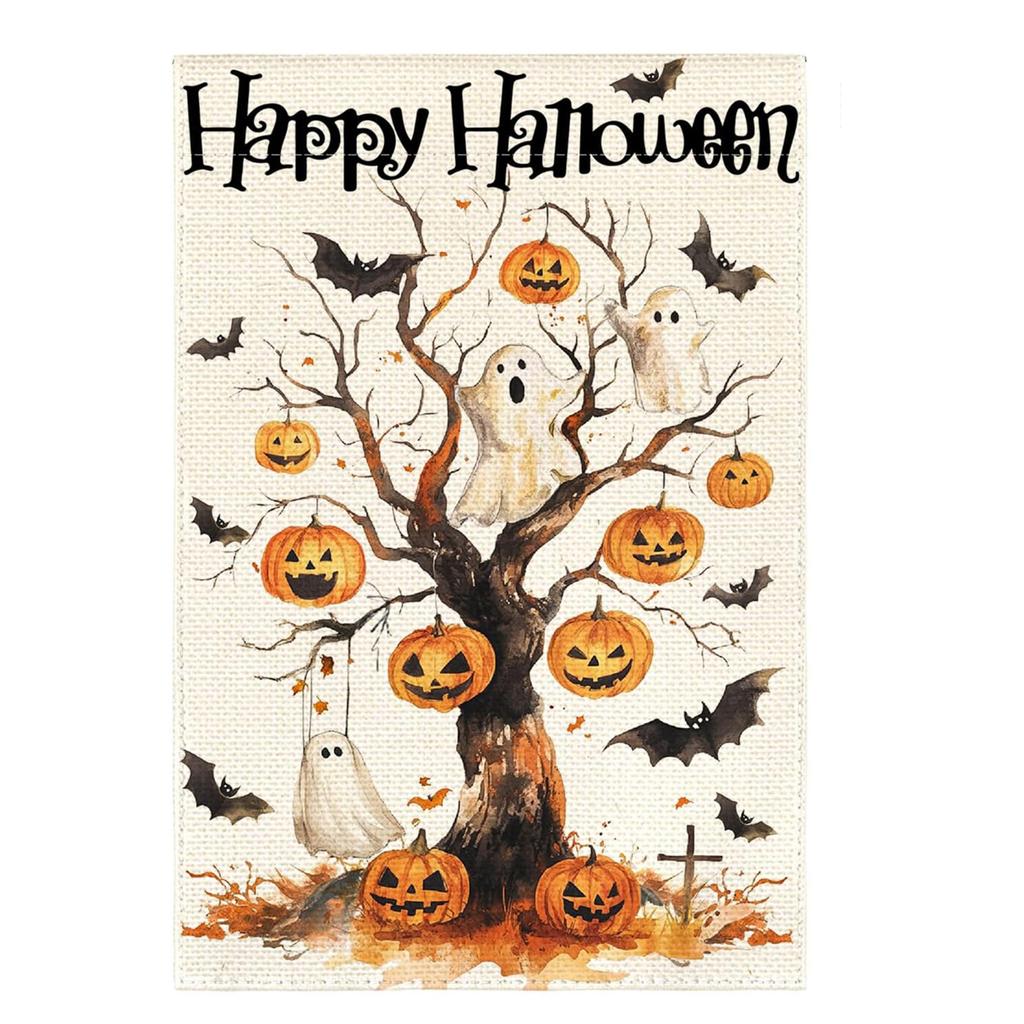 Pumpkin Halloween Garden Flag - Seasonal Decorative Yard Bunting