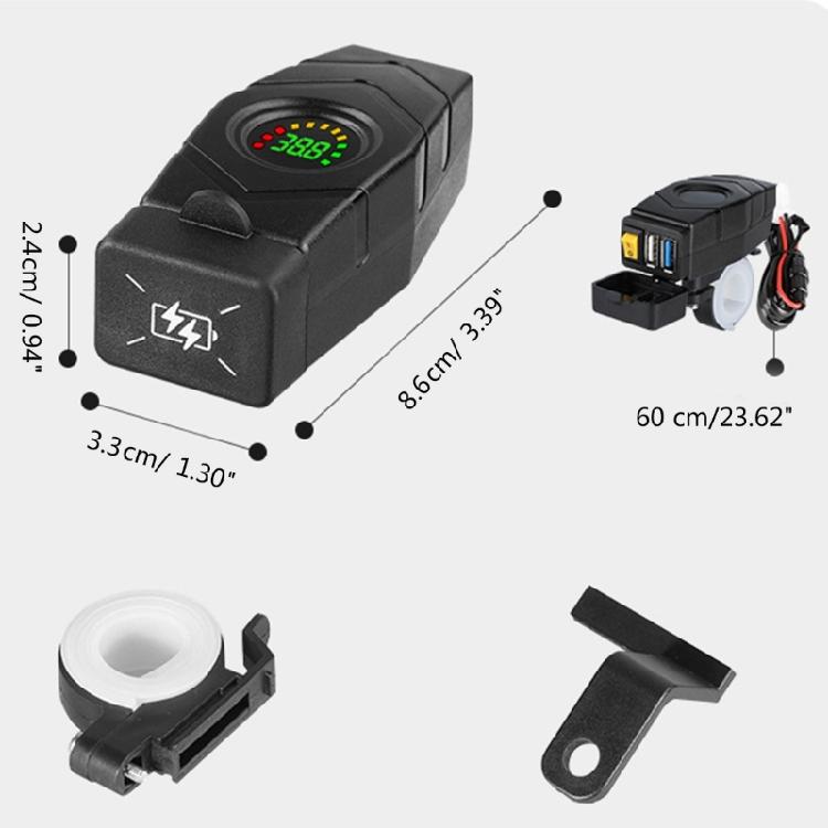 E-bike Charger QC3.0 Bicycle USB Charger for Mobile Phones DC24V 36V 48V 60V