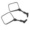 Pair of Motorcycle Square Rearview Mirrors 360 Degree Adjustable Wide Viewing Angle Universal Side Mirrors for Folding