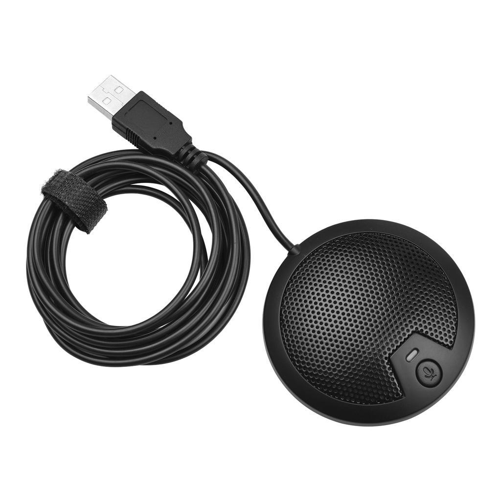 USB-stasjonær kondensatormikrofon 360 grader Omnidireksjonell mikrofon med 2 m lang kabel Type-C-plugg for