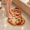 Kitchen Sink Rug Christmas Cat Shaped Rug, Plush Sleeping Absorbent Bathroom Mat, Xmas Lovers Gift Hat Kitty Non-slip Washable Area for Bedroom,