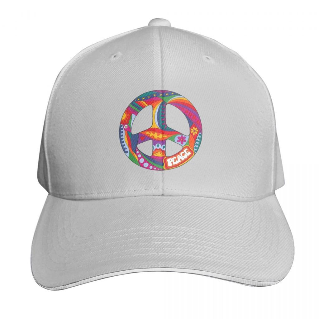 Psychedelisches Friedenssymbol Baseballkappe Kappe Individuelle Kappe modisch schwarz Damen Unisex