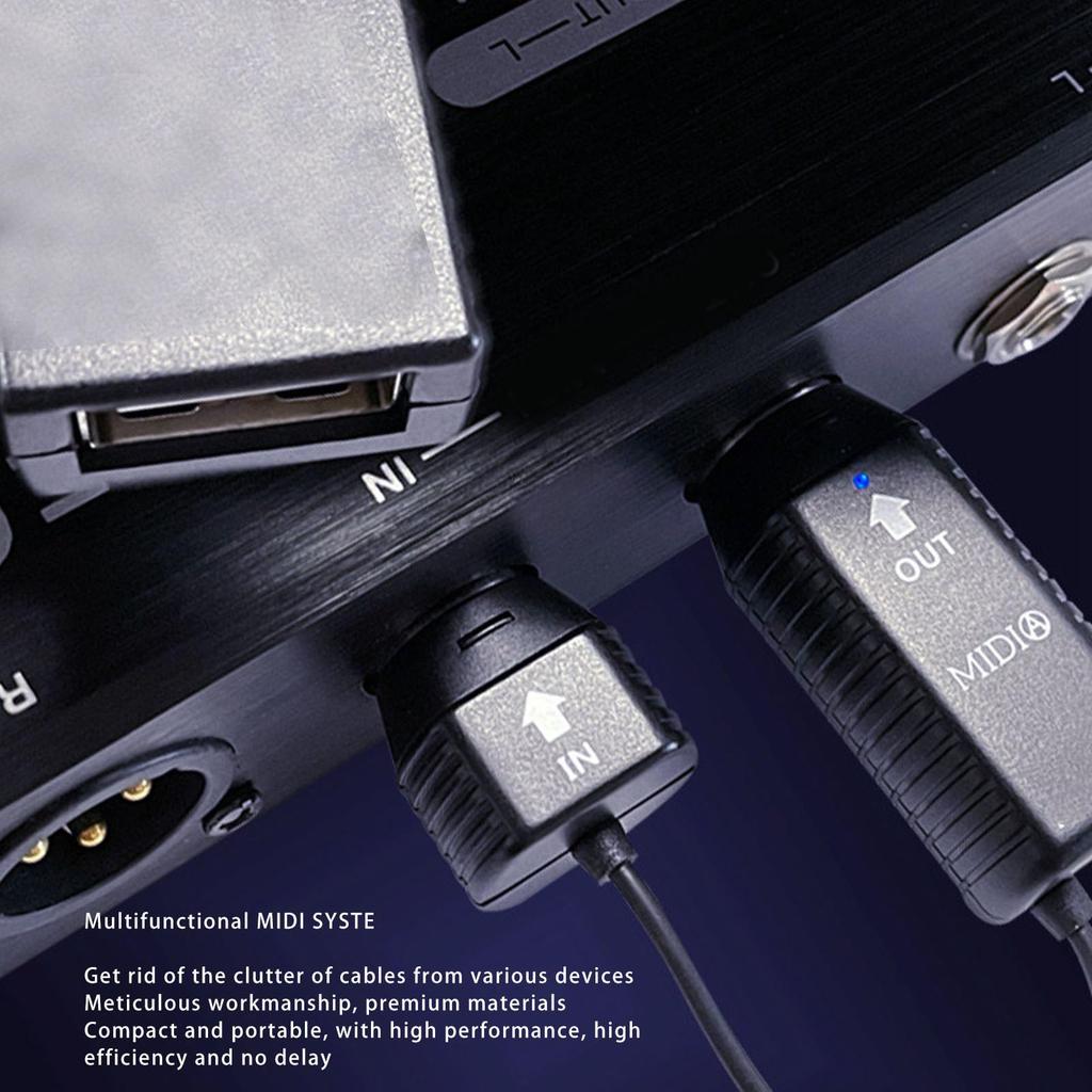 Wireless MIDI Adapter, 2.4GHz Wireless MIDI Adapter, MIDI Controller for Digital Pianos, Keyboards, and Drums, for OS X