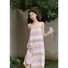 Gradient Pink Striped Camisole Maxi Dress