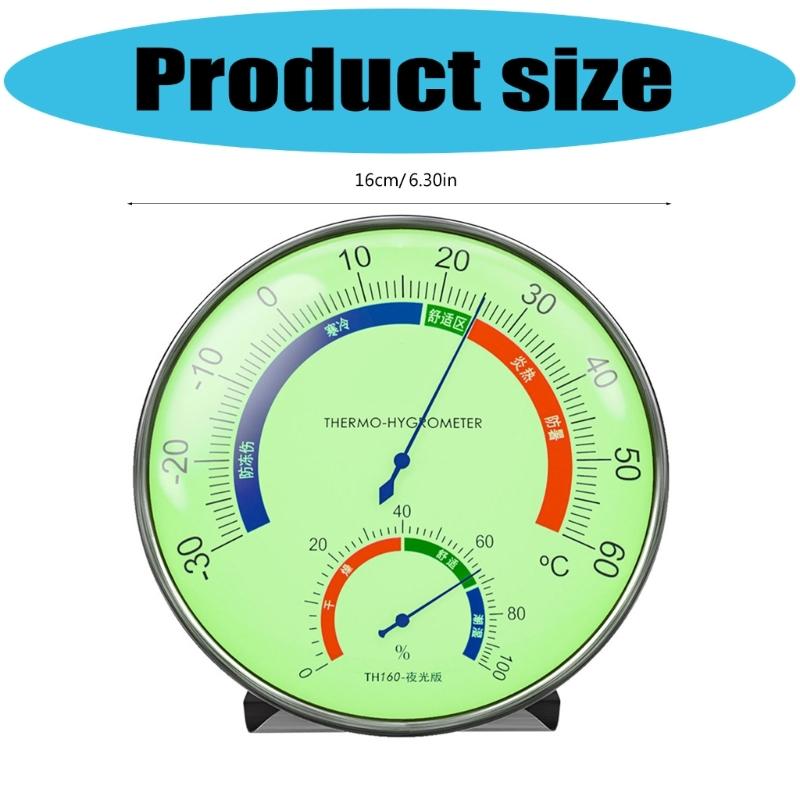 Stainless Steel Pointer Hygrometer Thermometers For Precise Indoor Outdoor Home Office Humidity Temperature Measurement