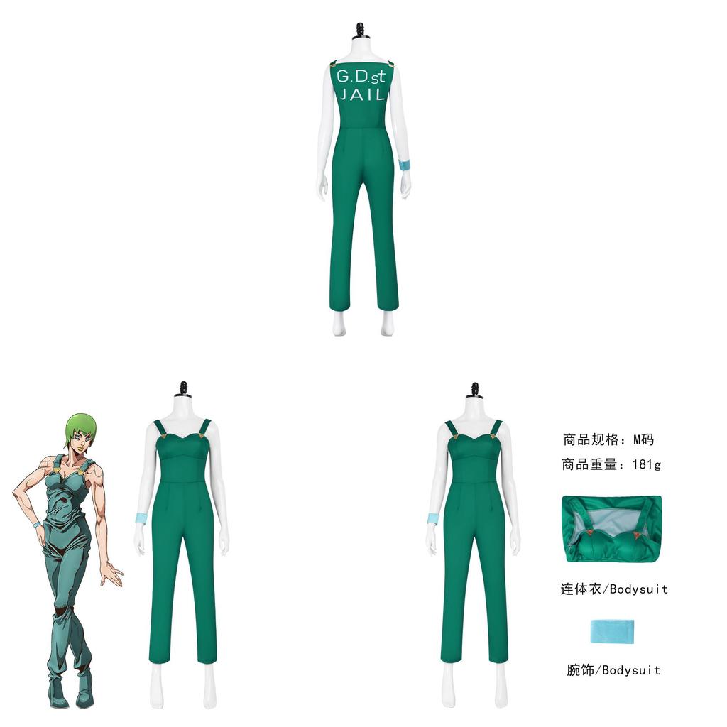Costume de Cosplay Foo Fighters Jojo Stone Ocean en Polyester Spandex pour Jeu de Rôle Anime