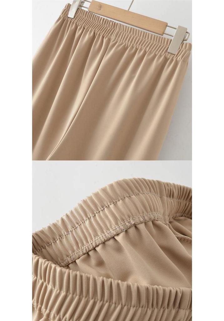 Summer High-Waisted Wide-Leg Pants for Middle-Aged Women