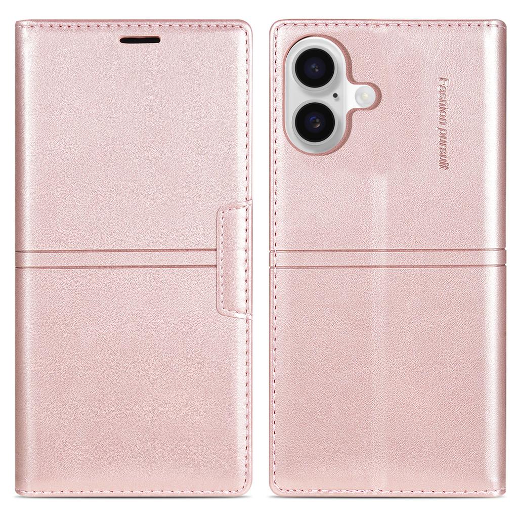 For iPhone 17 Wallet Case Magnetic Closing Leather Phone Cover