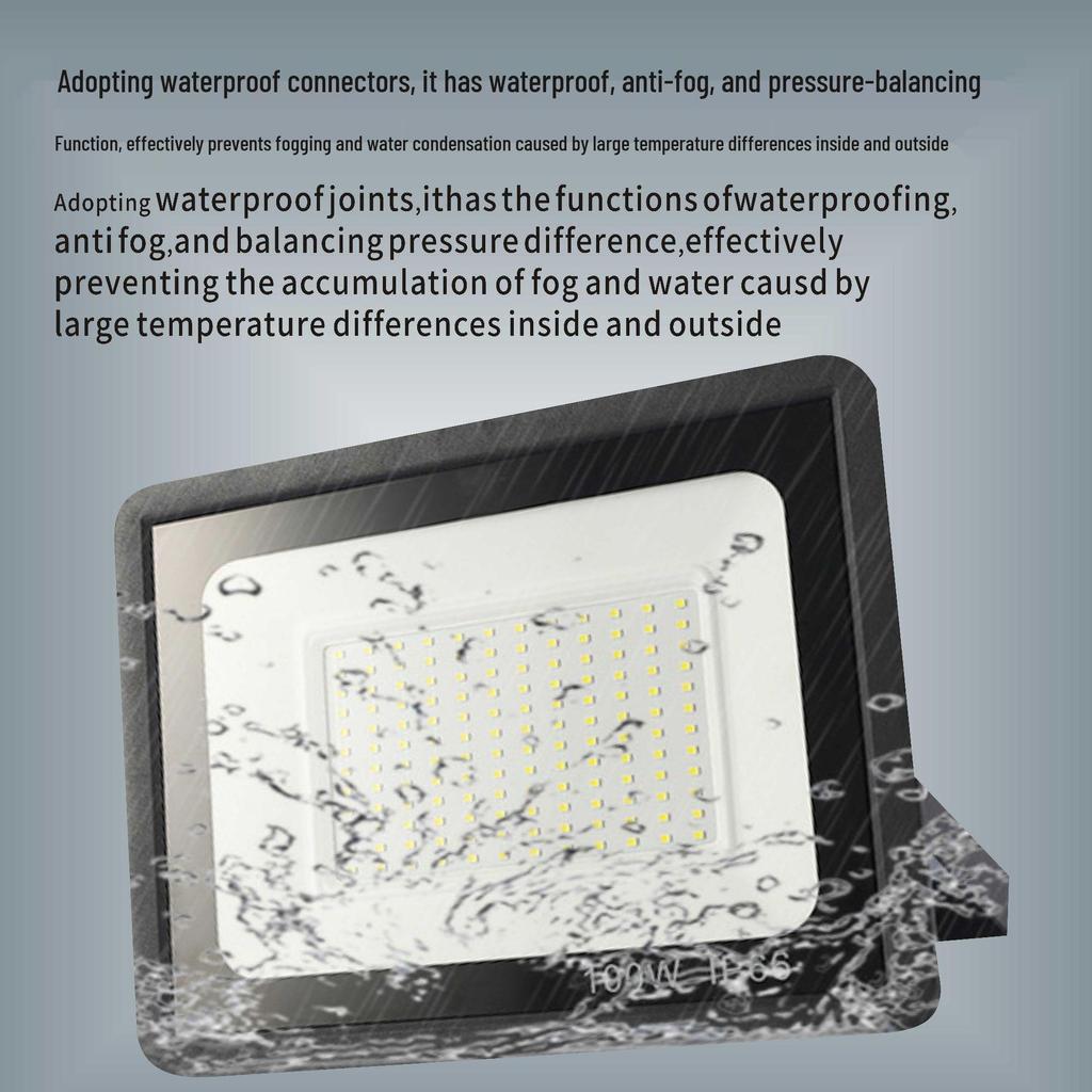 Outdoor Waterproof Floodlight: 50W, 100W, 200W - Thick, Full Wattage, Super Bright 'Little Apple' Design