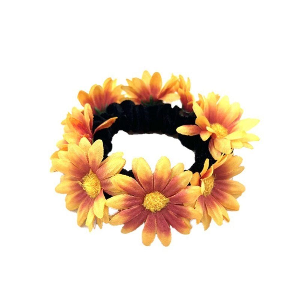 Simulace Látková Květinová Čelenka Elastické Gumičky do Vlasů Sponky Módní Čelenky Ženy Dívky