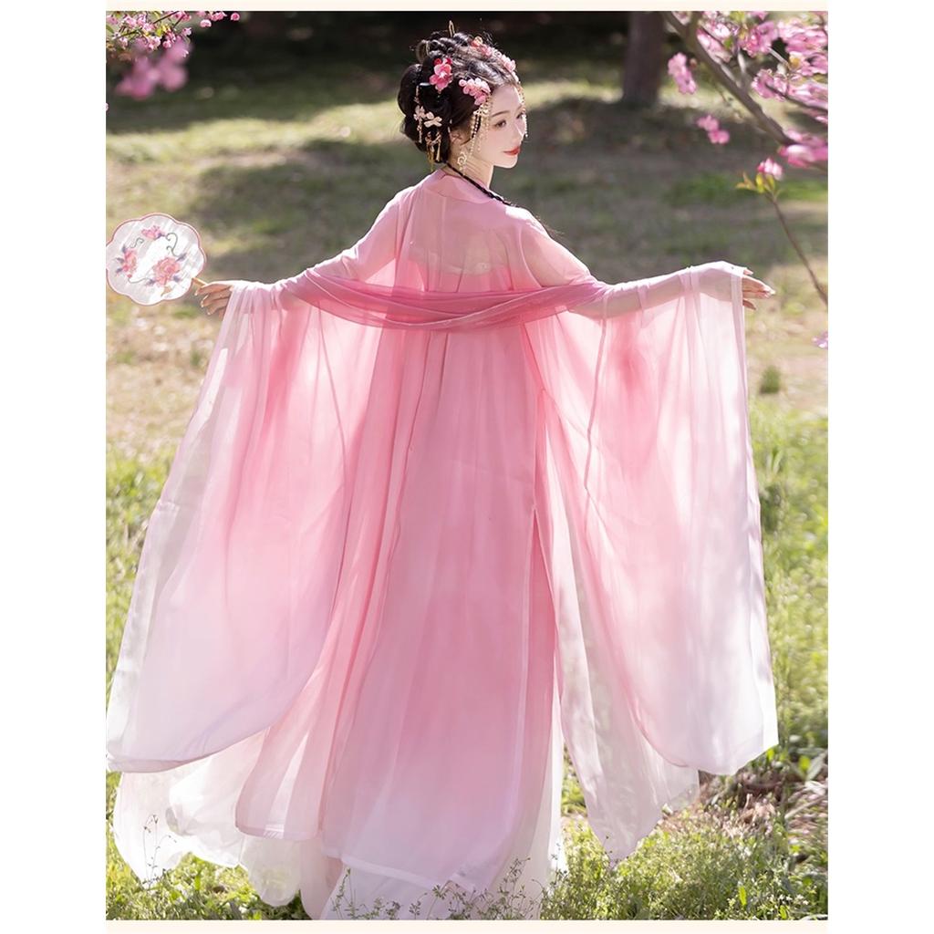 Chinese Tang Dynasty Style Hanfu Cherobalan Skirt Chest-high Embroidered Purple Daily Suit For Women