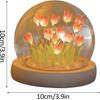 Tulip Night Light Table Lamp, Romantic Tulip Ambient Light, Handmade LED Bedroom Lamp,Simulation Flower Light for Lovers,Friends Birthday Christmas