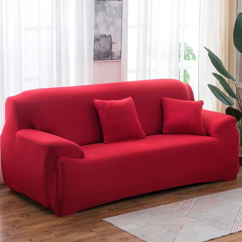 Einfarbige elastische Sofabezüge für Wohnzimmer, Spandex-Ecksofa-Schonbezüge, Couch-Stuhlbezug, 1/2/3/4-Sitzer