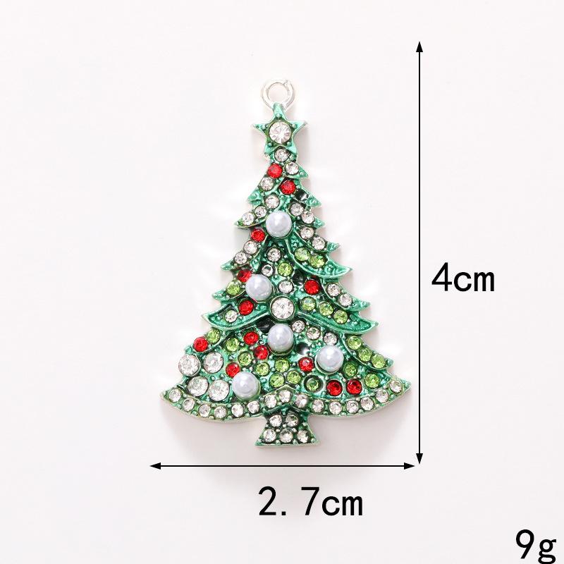 1 Stück Zinklegierung Weihnachtsmann Elch Hirsch Diamant Emaille Anhänger Weihnachten DIY Dekoration Kinder Handarbeit Produkte Partygeschenke