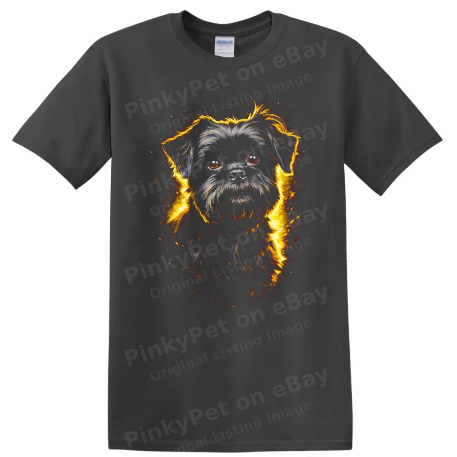 Dog Lover T Shirt Cute Black Dog Graphic Art Design Fantasy Style Tee