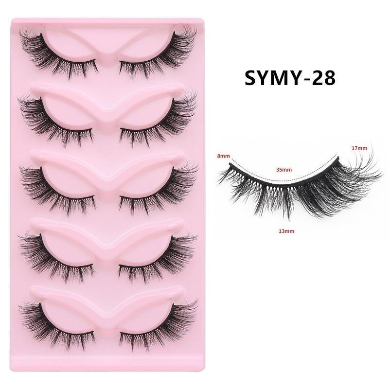 European and American Fox-Style Cat Eye Thick Synthetic False Eyelashes - 5 Pairs