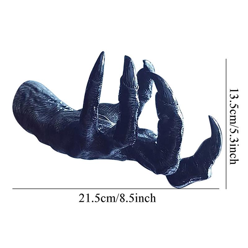 

Настенная стойка для украшений из смолы «Рука ведьмы» на Хэллоуин, вешалка для дверей, креативный реквизит, настенная вешалка, статусные декорации