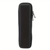 Black Hard Shell Pen Box Minimalist Style Pencil Case Earphone Mesh Storage Case Makeup Brush Organizer Pencil Zipper Case School Supplies