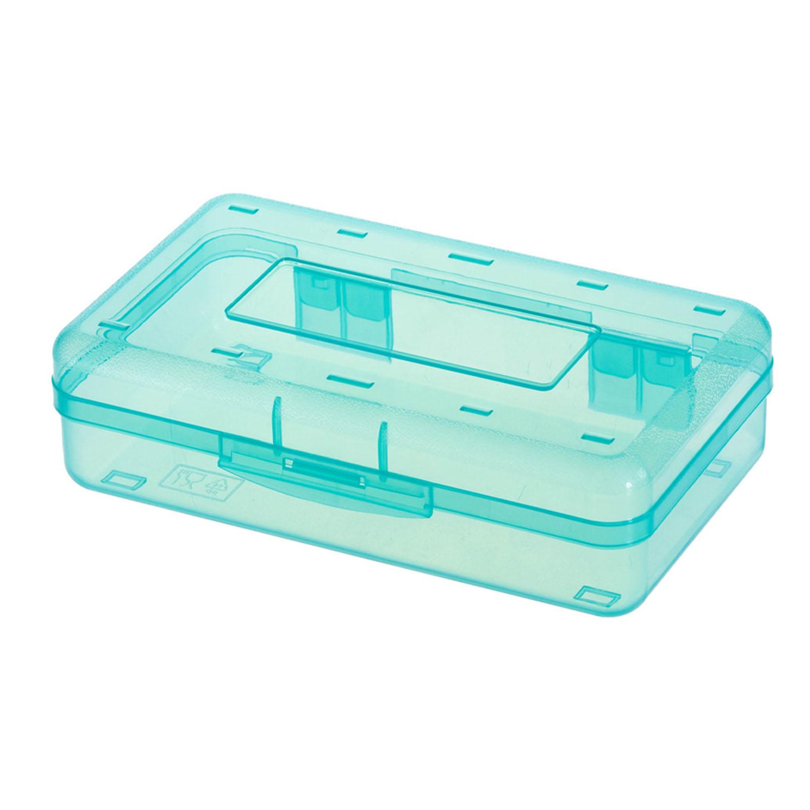 

Детский пенал для профессионального искусства, школьный класс, портативный пластиковый пенал с кнопкой зелёный