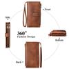 New women's long wallet retro three-fold mobile phone bag
