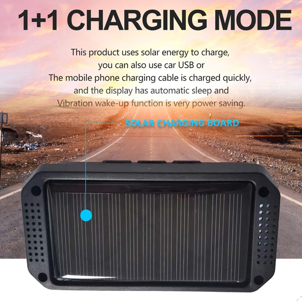Car Universal Solar Tire Pressure Monitoring System USB Rechargeable High Accuracy TPMS