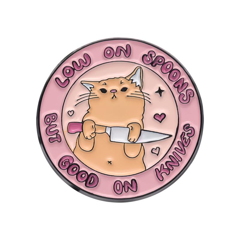 

Character Cute Cat Brooch In Colorful Alloy With Stylish Sunglasses For Fashion Statement