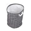 Dirty Clothes Basket Washable Collapsible Black Plaid Large Capacity Storage Basket for Household Hair Salon