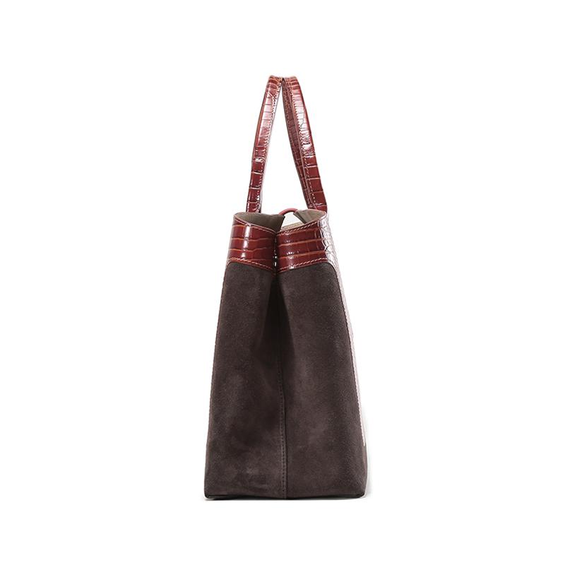 Longchamp Le Roseau Bolso de Mango Corto con Hebilla de Bambú para Mujer Bolso de Mano Brandy 10059HYK504