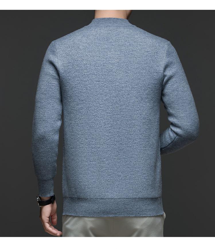 Men's Plus Velvet Thick Round Neck Anti-Pilling Fleece Pullover - Autumn/Winter 2025 Collection