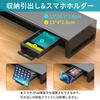 EAYHM Monitor Stand with Data Desktop Stand with Monitor Stand with Drawer and Smartphone 2 Tier Computer Suitable for Load Capacity 25kg USB2.0/3.0