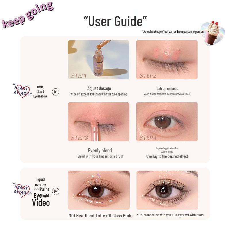 Floria Liquid Eyeshadow: Shimmer, Matte & Glitter Highlights