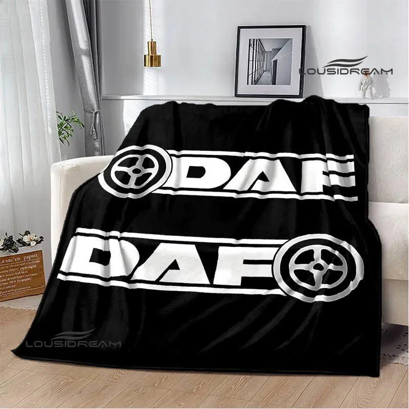Coperte stampate retrò camion DAF 3D coperta da picnic coperte calde in flanella coperta morbida e confortevole biancheria da letto Regalo di compleanno