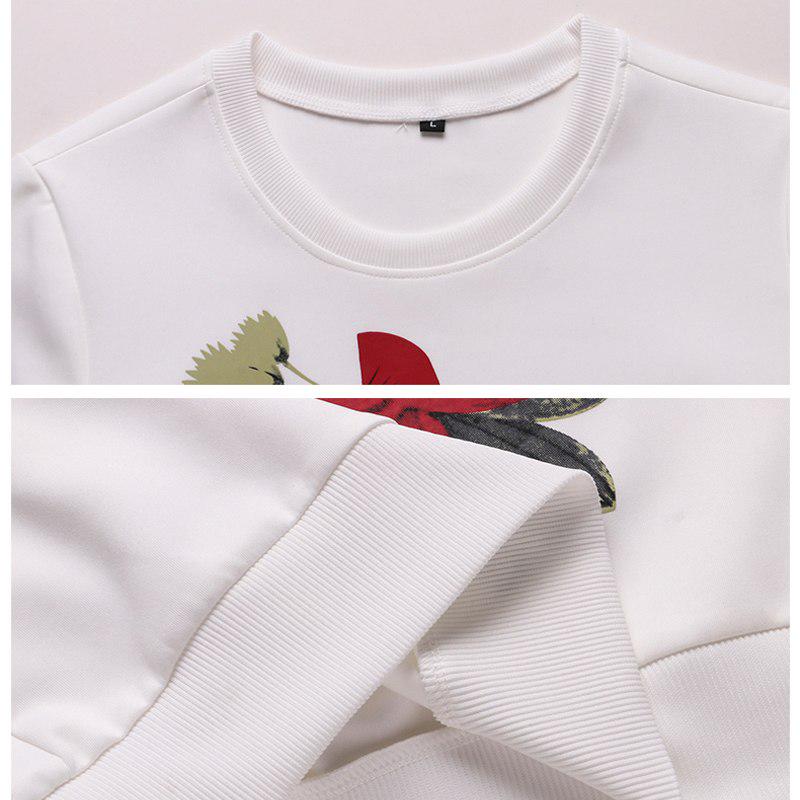 Autumn Men's Sportswear Set Pants Flower Printed Pullover Male Tracksuits