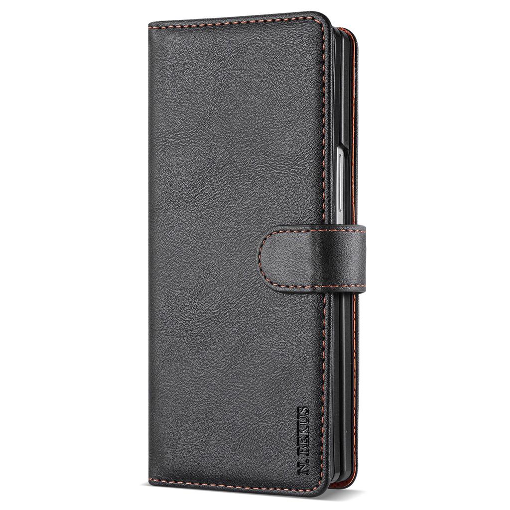 N.BEKUS CSJ-001 For Samsung Galaxy Z Fold6 5G Stand Case PU Leather Wallet Phone Cover