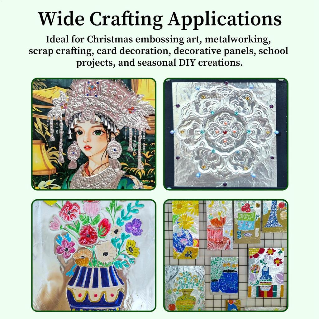 5.9x5.9 Inch Gold Embossed Paper 20Pcs  Embossing foil sheets Premium Metallic Foil Sheets For DIY Art And Decor Crafts