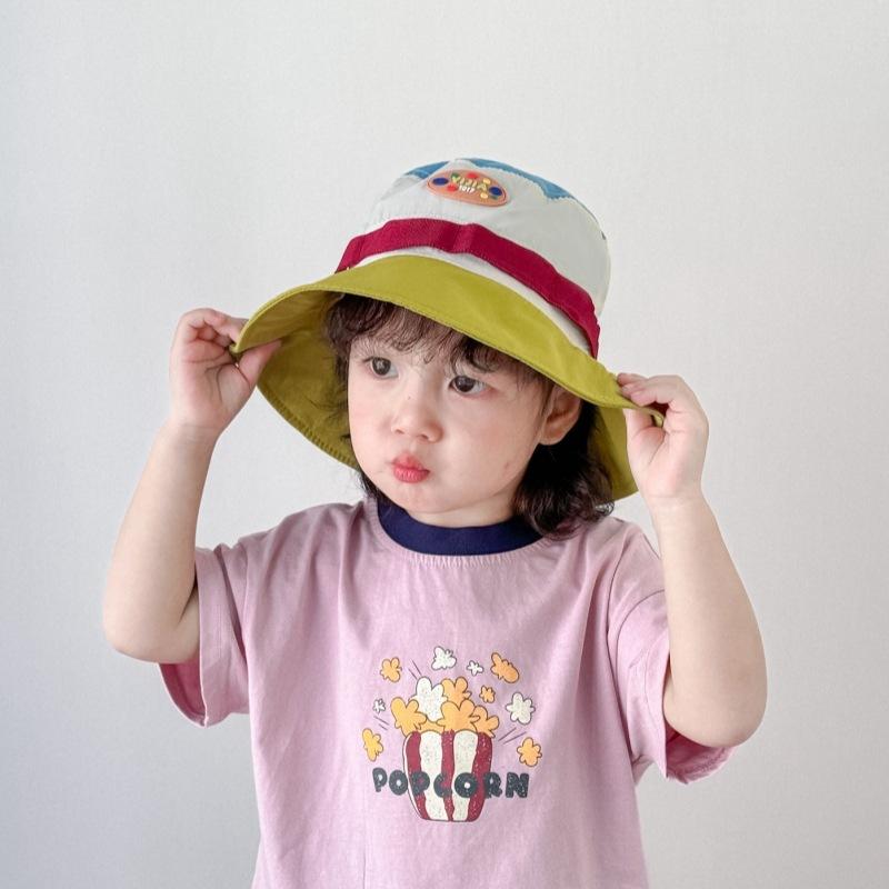 Children's Hat Korean Version of Summer Boys and Girls Fashionable Trendy Cool Quick-drying Fisherman Hat Sun Protection Sun Hat Outdoor Basin Hat
