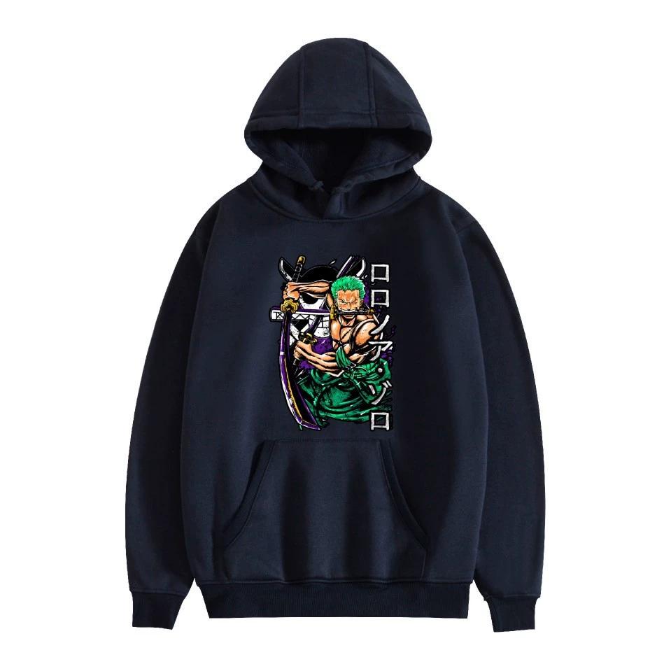 ONE PIECE Anime Hoodie Roronoa Zoro Hoodie Streetwear Kapuzenpullover Herren Damen Cosplay Sport