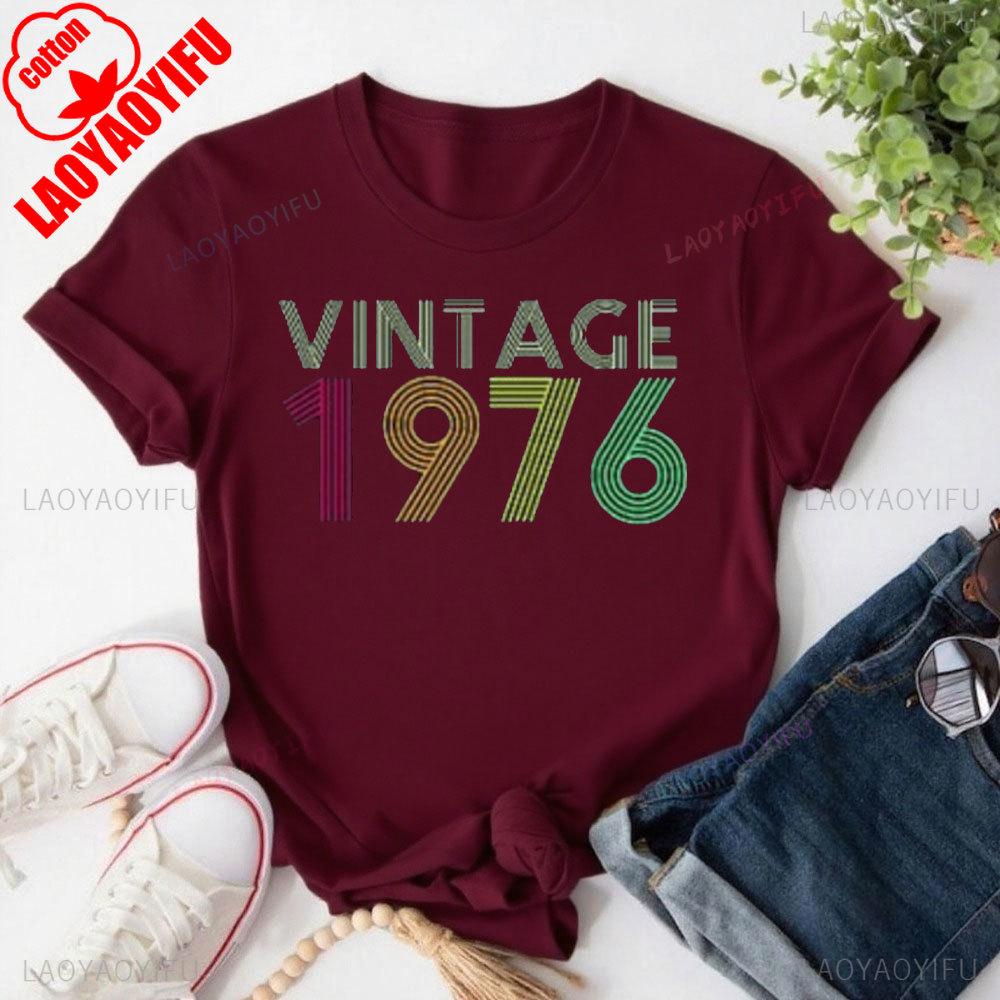 Vintage 1976 Shirt 50th Birthday Shirt 50th Birthday Gift for Dad Mom 50th Birthday Gift Retro Tops Gift for Unisex Women