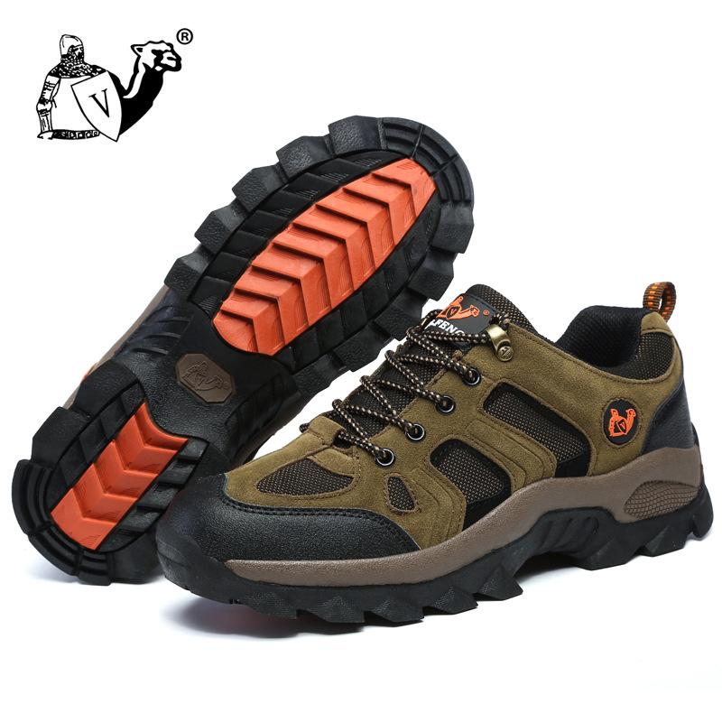Outdoor Hiking Shoes Men's Hiking Shoes Sports and Leisure Outdoor Sports Shoes Women's Autumn and Winter Large Size Leather Shoes Men's Cotton Shoes