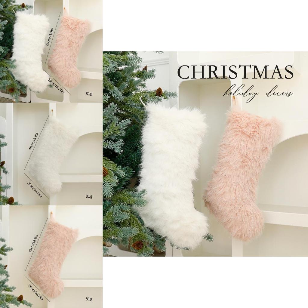 Elegant European Style Christmas Stocking Gift Bag With Soft Fabric For Festive Decor
