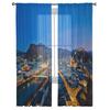 A City View Of The City Of Salzburg In Austria Tulle Sheer Curtains for Living Room Kitchen Decoration Voile Organza Curtains