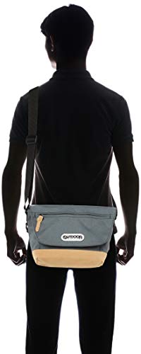 Outdoor Products Classic Mini Messenger Bag with Suede Trim, 1000D Nylon, Gray, 22409706