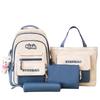 Four-Piece Backpack Set Children's Large Capacity Backpack Junior High School Student Schoolbag College Style Backpack