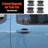 ABS Carbon Fiber Exterior Outer Door Bowl Cover Trim For Ford Maverick -2024