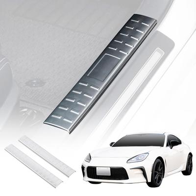SEIWA Side Scuff Plates and Step Guards Stainless with Tape for Toyota GR86 and Subaru BRZ Vehicle-Specific Accessories IMP283, Steel, Silver,