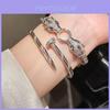 Wolf 18k Gold Plated Zircon Ring Bracelet For Fashion Women