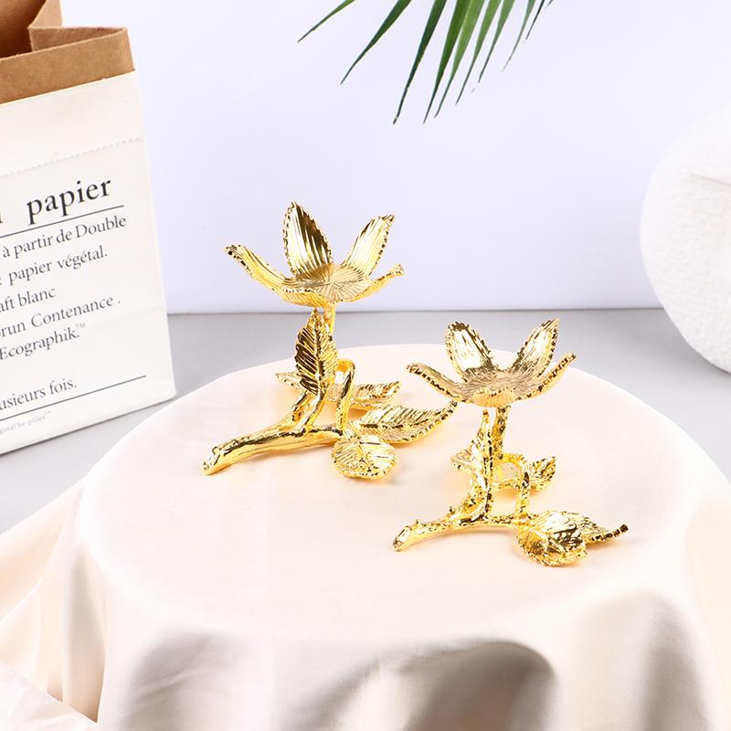 Ball Base Gold Sliver Tree Leaf Shape Metal Holder Sphere Stone Support